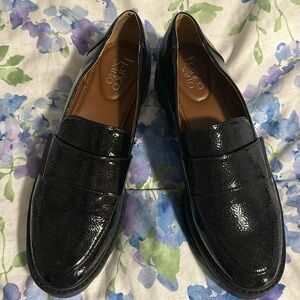 Black lug loafers worn one time